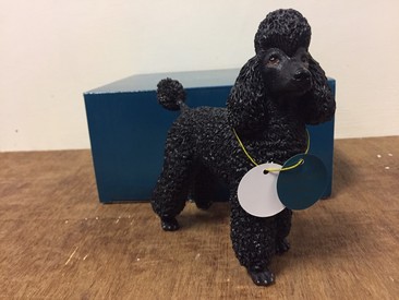 Black Poodle Dog Ornament Figurine by Leonardo Collection