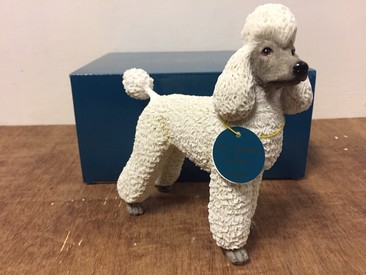 White Poodle Dog Ornament Figurine by Leonardo Collection