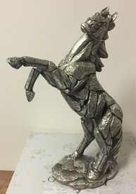 Silver Colour Rearing Horse Ornament Figurine by Leonardo Collection