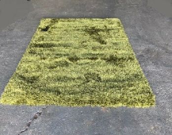 140cm x 200cm LIME GREEN SHAGGY RUG NON SHED 5cm PILE