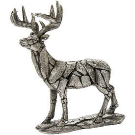 Silver Art Deer Ornament Figurine by Leonardo Collection LP45174