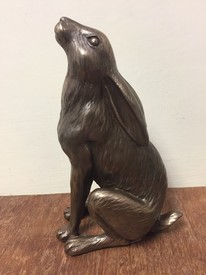 Bronze Colour Moon Gazing Hare Ornament Figurine by Leonardo Collection LP28465