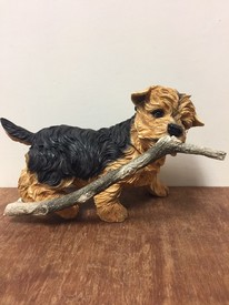 Large Yorkie with Stick by Leonardo Collection LP12813