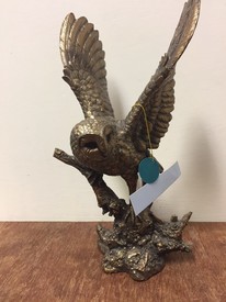 Reflections Bronzed Flying Owl Ornament Figurine by Leonardo Collection LP29473