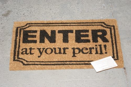 Enter at Your Peril Coir Door Mat Brand New - Novelty Funny Doormat